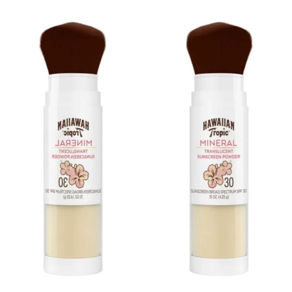 2 ￼Hawaiian Tropic Mineral Translucent Sunscreen UVA/UVB SPF 30 New